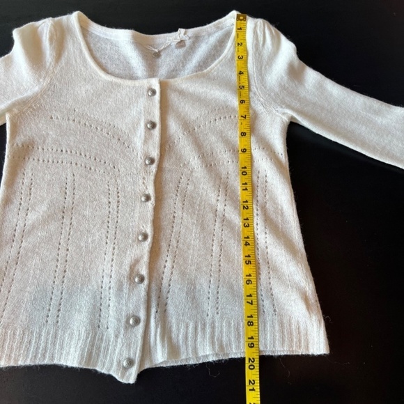 Anthropologie Knitted and knotted wool blend feminine cardigan - Picture 5 of 12